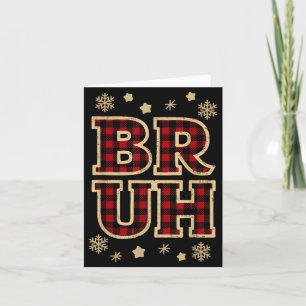 Bruh Funny Christmas Teens Boys Kids Xmas Pajamas  Card