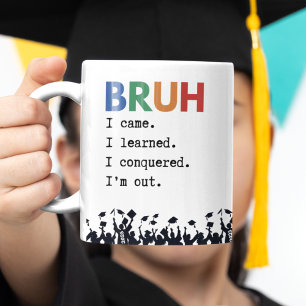 Bruh Funny Graduation Gift Personalised  Two-Tone Coffee Mug