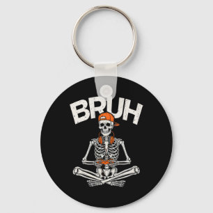 Bruh Gamer Skeleton Halloween Video Game Controlle Keychain