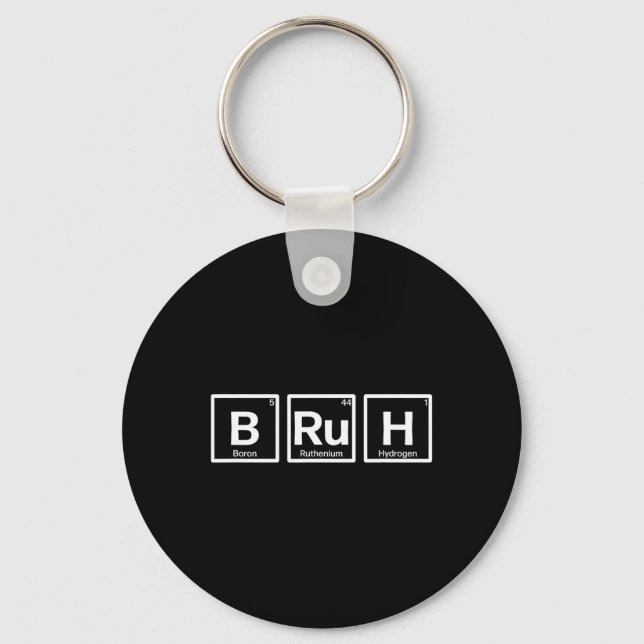 Bruh Gamer Slang Meme Design  Keychain (Front)