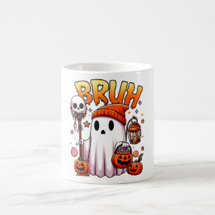 Bruh Ghost Halloween Cute Ghost Trick Or Treat Magic Mug