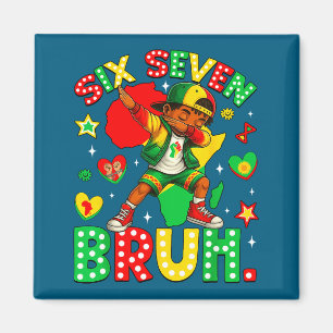 Bruh History Dabbing 67 African American Seven Bla Magnet