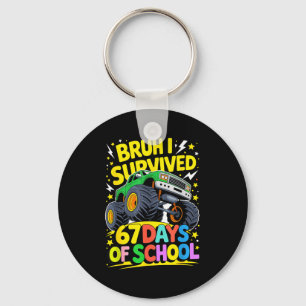 Bruh I Survived 67 Days Of School Six Seven Meme T Keychain