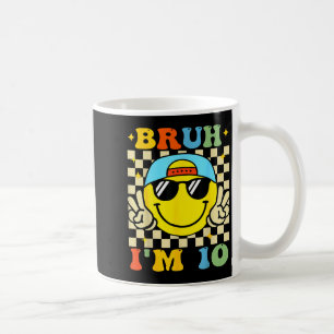 Bruh I'm 10 Years Old Blue Birthday Boys 10th Birt Coffee Mug