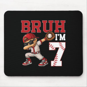 Bruh I'm 7 Sell 7th Family Birthday Party 7 Years Mouse Pad