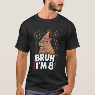Bruh I'm 8 Year Old Capybara T-Shirt