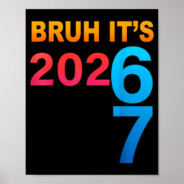 Bruh It's 202 67 Meme Six Seven 67 New Year 202 67 Poster (Front)