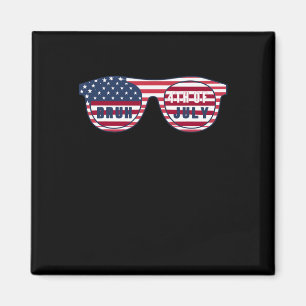 Bruh It's 4th Of July Funny Cool 4th Of July Us Fl Magnet