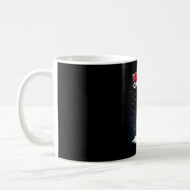 Bruh It's Christmas Giraffe Funny Dabbing Long Sle Coffee Mug (Left)