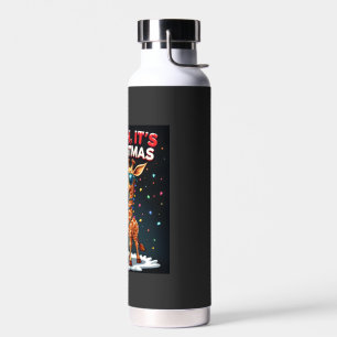 Bruh It's Christmas Giraffe Funny Dabbing Long Sle Water Bottle