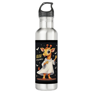 Bruh Its Halloween Funny Dabbing Ghost Giraffe Lon 710 Ml Water Bottle