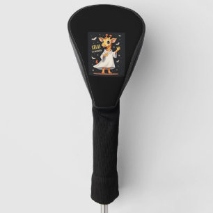 Bruh Its Halloween Funny Dabbing Ghost Giraffe Lon Golf Head Cover