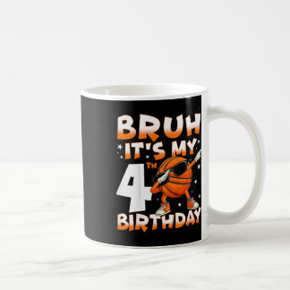 Bruh It's My 4th Birthday Sketll 4 Years Old Playe Coffee Mug