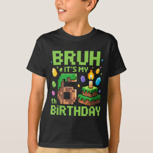 Bruh It's My 6th Birthday Funny Birthday Boy Game  T-Shirt