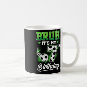 Bruh It's My 7th Birthday Boy Sport Fan 7 Year Old Coffee Mug