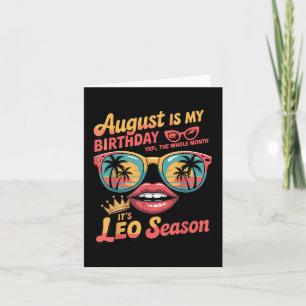 Bruh Its My Birthday It's Leo Season,leo Zodia Card