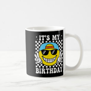 Bruh It's My Birthday Peace Sign Smile Birthday Fo Coffee Mug