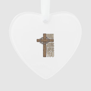 Bruh Jésus T'aime Croix Vintage Chrétien Vecto