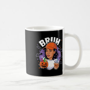 Bruh Kamala Harris Coffee Pumpkin Candy Happy Kama Mug