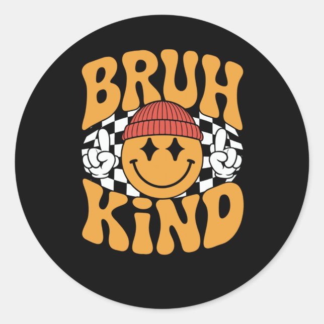 Bruh Kind – Smiley Vibes Sticker  (Front)