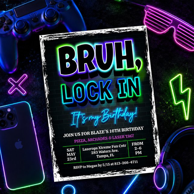 Bruh Lock In Birthday Invitation (Creator Uploaded)