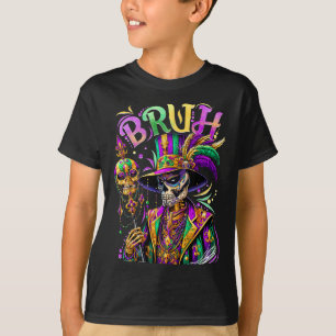 Bruh Mardi Gras Doctor New Orleans Skeleton Mardi  T-Shirt