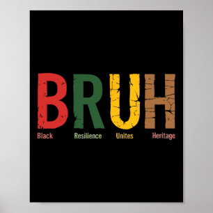 Bruh Meme Celebrate Black History Month Men Women Poster