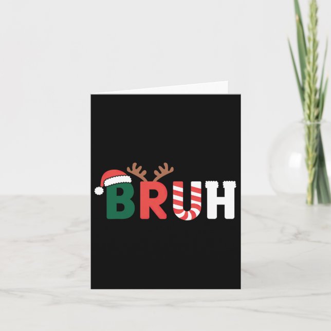 Bruh Meme Christmas  Card (Front)