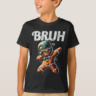 Bruh Meme Cool Gingerbread Dabbing Funny Christmas T-Shirt