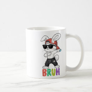 Bruh Meme Easter Day Dabbing Bunny Easter Bruh Boy Coffee Mug