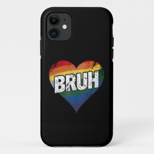 Bruh Meme Funny Saying Bro Greeting Gay LGBT Pride iPhone 11 Case