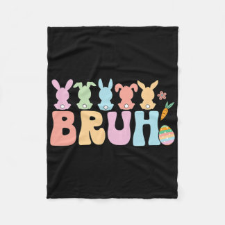 Bruh Meme Funny Saying Bro Greeting Teens Boys Eas Fleece Blanket