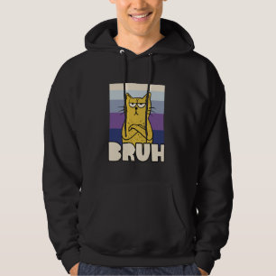 Bruh Meme Funny Saying Brother Greeting Teens Boys Hoodie