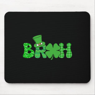 Bruh Meme Funny St Patricks Day Shamrock Irish  Mouse Pad