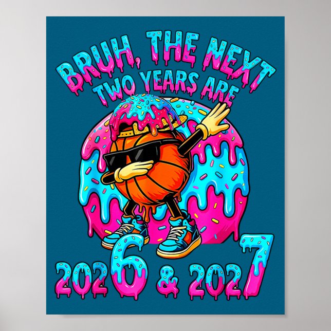 Bruh Next Two Years 2026 2027 Drip Ice Cream Baske Poster (Front)