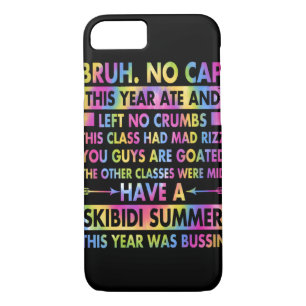 Bruh No Cap This Year Ate And Left No Crumbs Teach Case-Mate iPhone Case