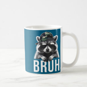 Bruh Raccoon Trash Racoon Camo Hat Youth Teens Kid Coffee Mug