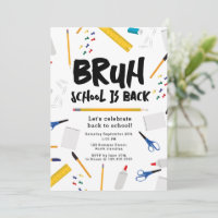 Bruh School is Back to School Kids Party