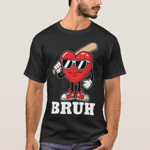 Bruh Sell Heart Funny Kids Boys Mens Valentine Day T-Shirt