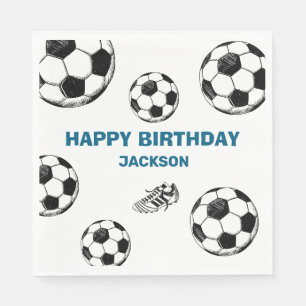 Bruh. Serviettes en papier de soccer