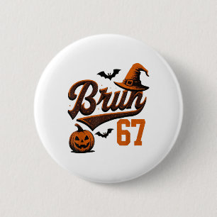 Bruh Six Seven Halloween 6-7 Funny Ghost Slang Fal 2 Inch Round Button