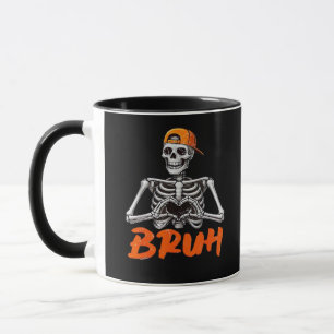 Bruh Skeleton Hand Heart Halloween Costumes Men Cl Mug