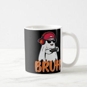 Bruh Spooky Boo Halloween Costume Gamer Gaming Men Coffee Mug