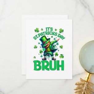 Bruh St Patricks Day Thank You Card