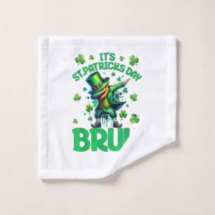 Bruh St Patricks Day Wash Cloth