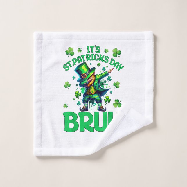 Bruh St Patricks Day Wash Cloth (Wash Cloth)