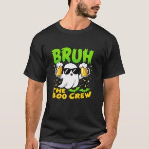 Bruh The Boo Crew Funny Ghost Graphic Halloween  T-Shirt