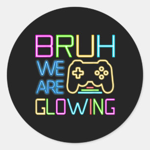 Bruh We Are Glowing In My Glowing Era Hello Summer Classic Round Sticker