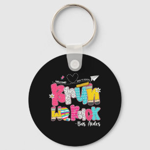 Bruh We Back Bus Aides Welcome Back To School Keychain