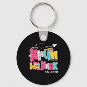 Bruh We Back Bus Drivers Welcome Back To School  Keychain